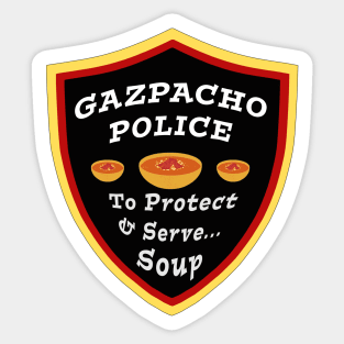 Gazpacho Police Protect and Serve Soup Sticker